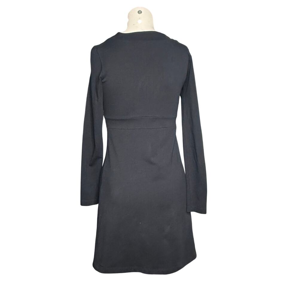 Athleta Dress Women's XSP Black Long Sleeve 95% Organic Cotton - Picture 2 of 6
